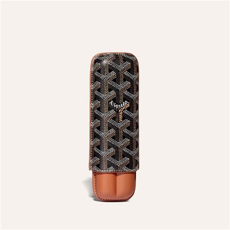 geometric two toned goyard playproof case|maison Goyard cigar case.